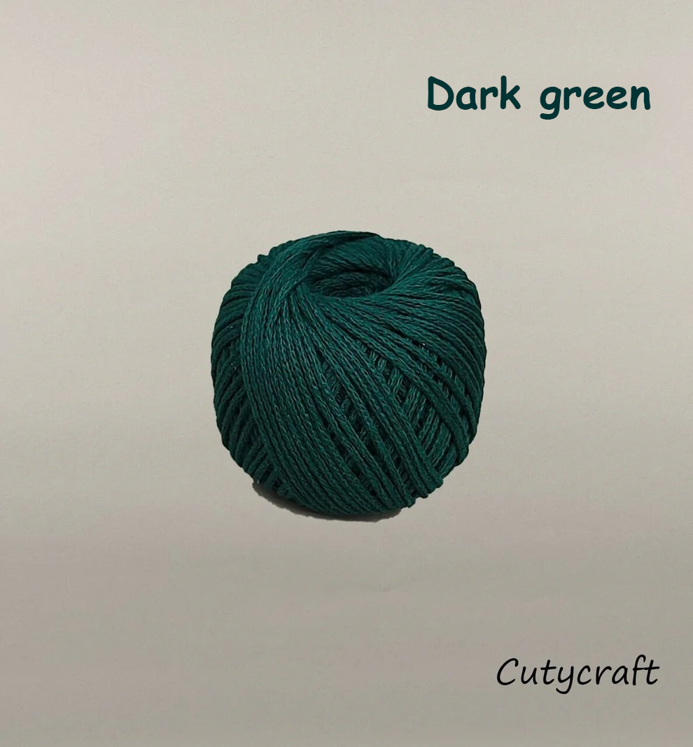 Cutycraft Quality Macrame Cord/2mm Ring-Spun Yarn/Handcrafted Crocheted Hats and Beach Bags/Totes