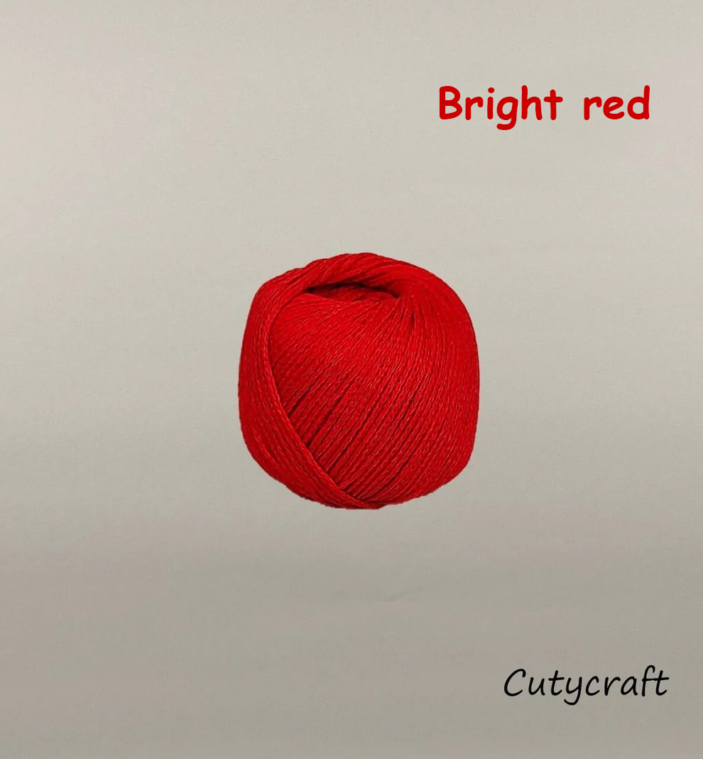 Cutycraft Quality Macrame Cord/2mm Ring-Spun Yarn/Handcrafted Crocheted Hats and Beach Bags/Totes