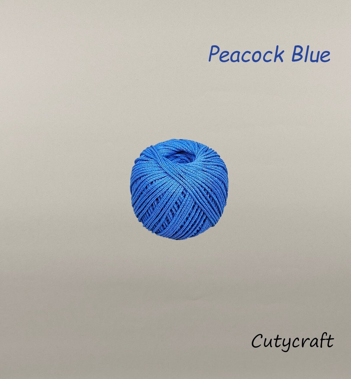 Cutycraft Quality Macrame Cord/2mm Ring-Spun Yarn/Handcrafted Crocheted Hats and Beach Bags/Totes