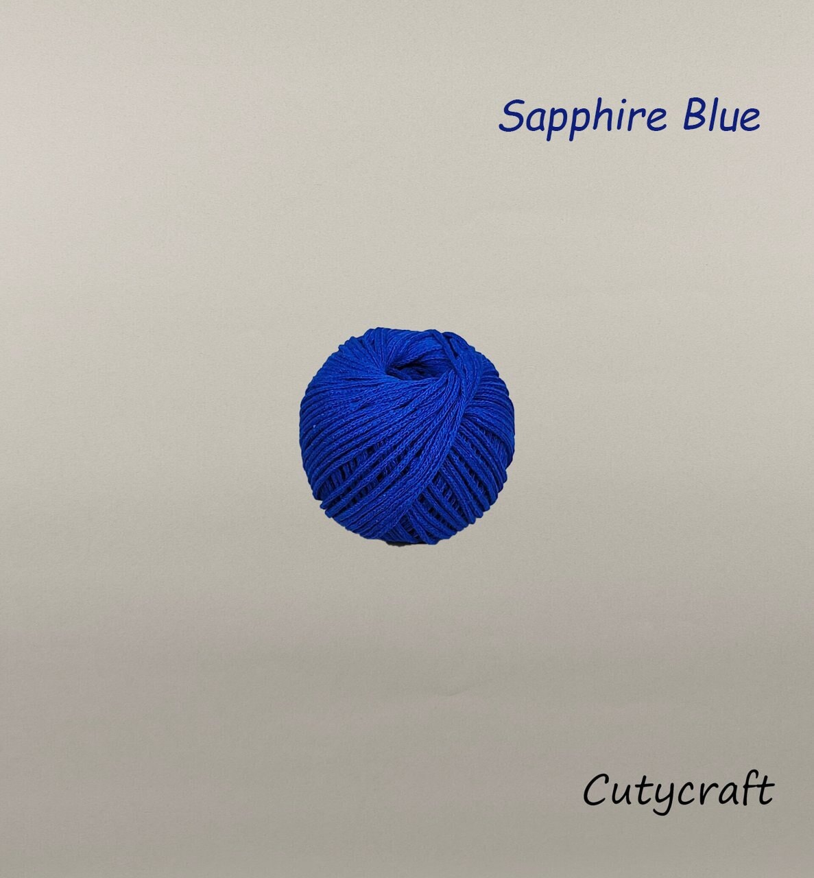 Cutycraft Quality Macrame Cord/2mm Ring-Spun Yarn/Handcrafted Crocheted Hats and Beach Bags/Totes