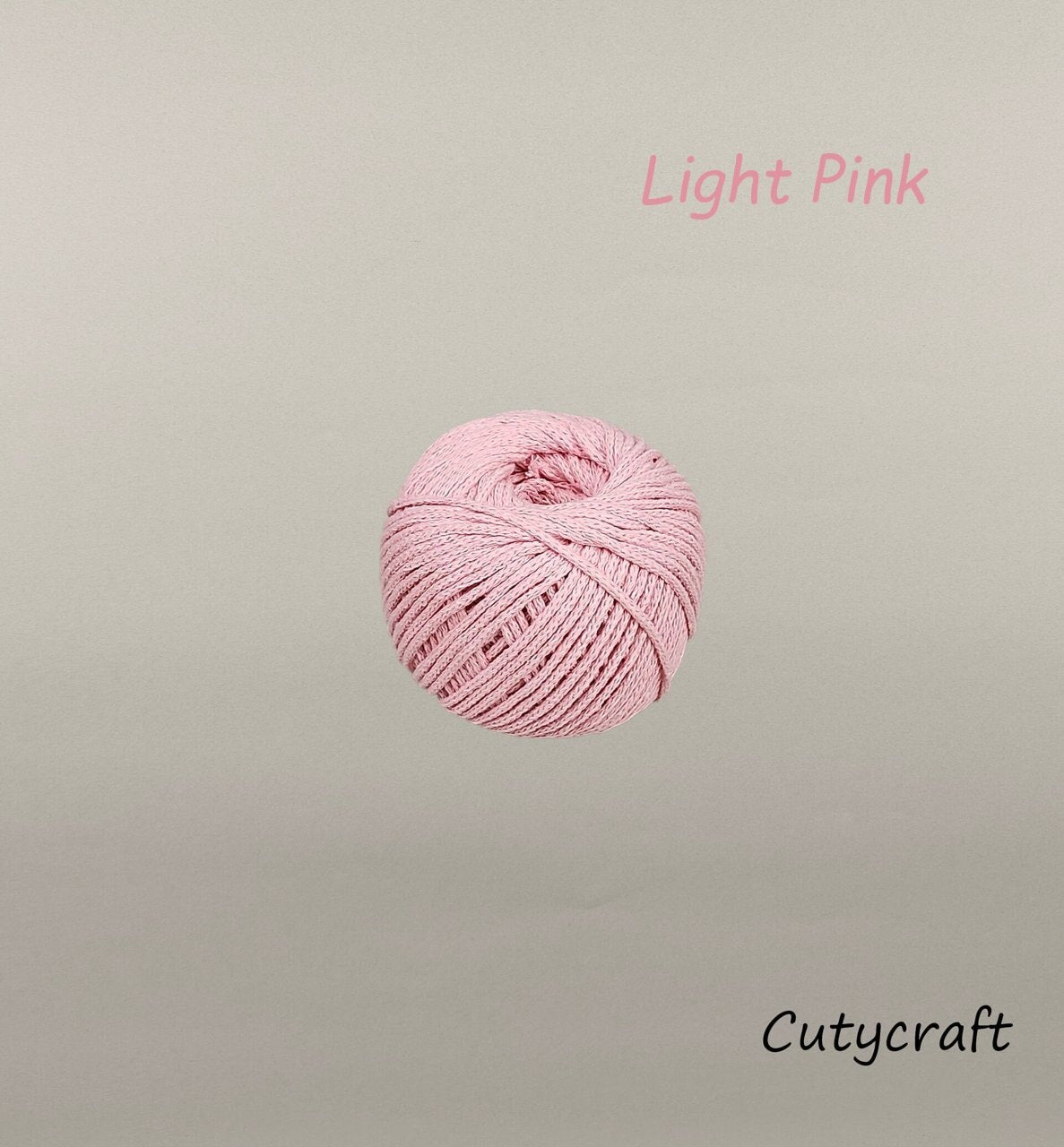 Cutycraft Quality Macrame Cord/2mm Ring-Spun Yarn/Handcrafted Crocheted Hats and Beach Bags/Totes