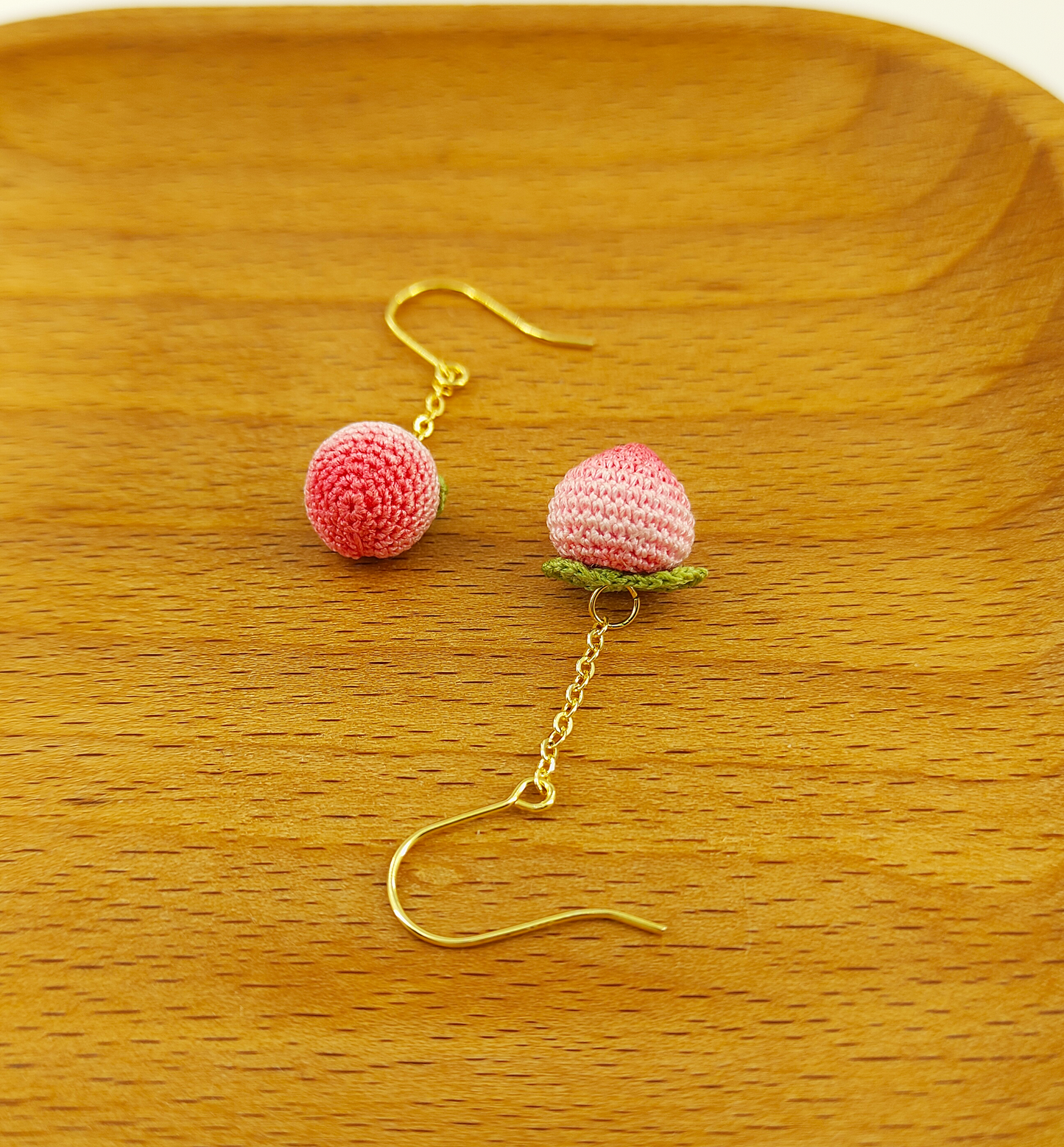 Pink Peach Blossom Earrings