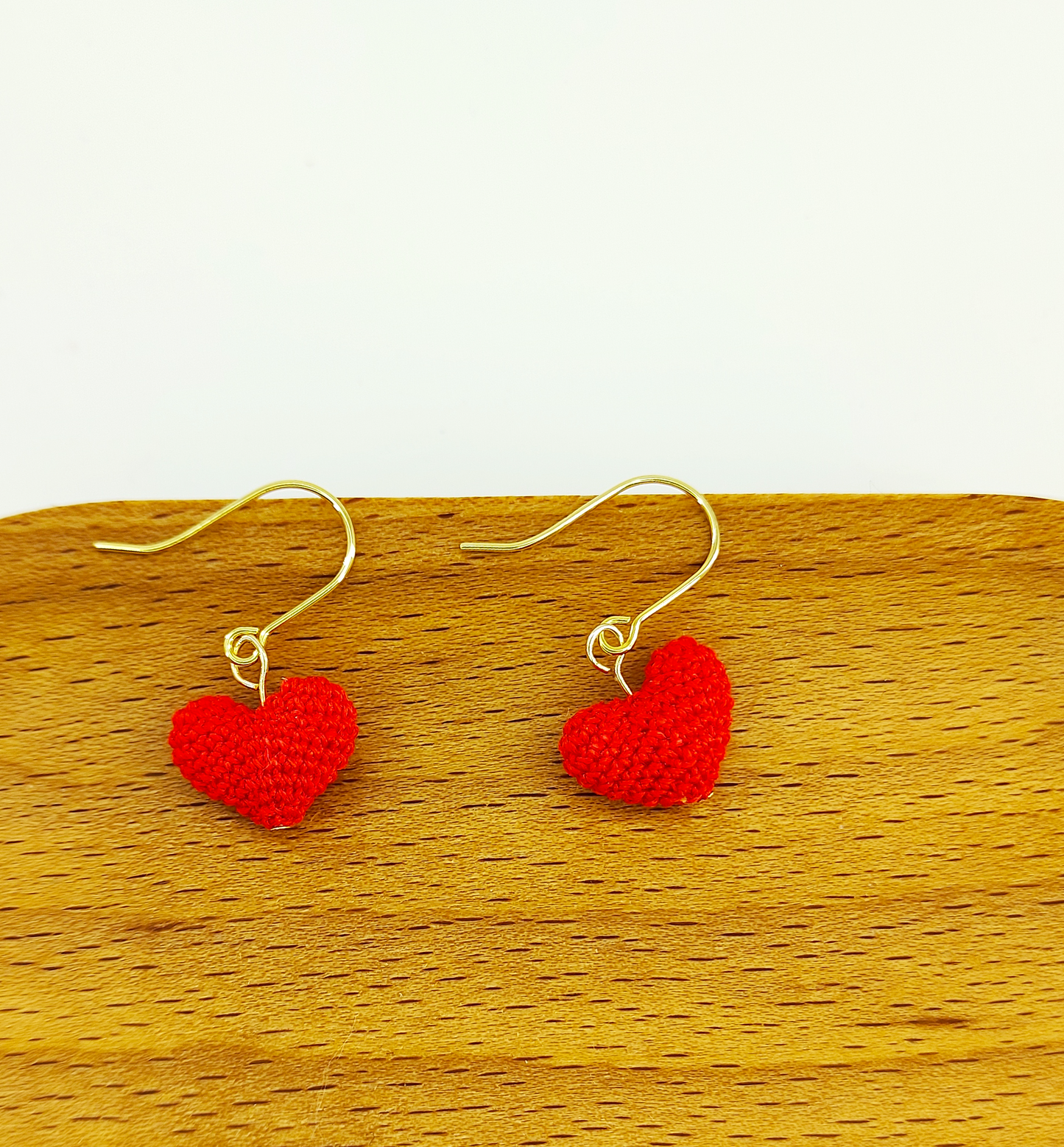 Crimson Heart Hook Earrings