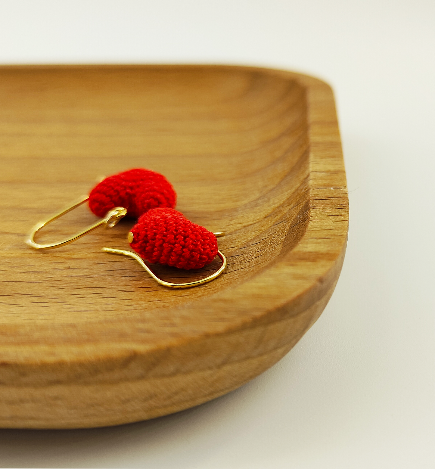 Crimson Heart Hook Earrings