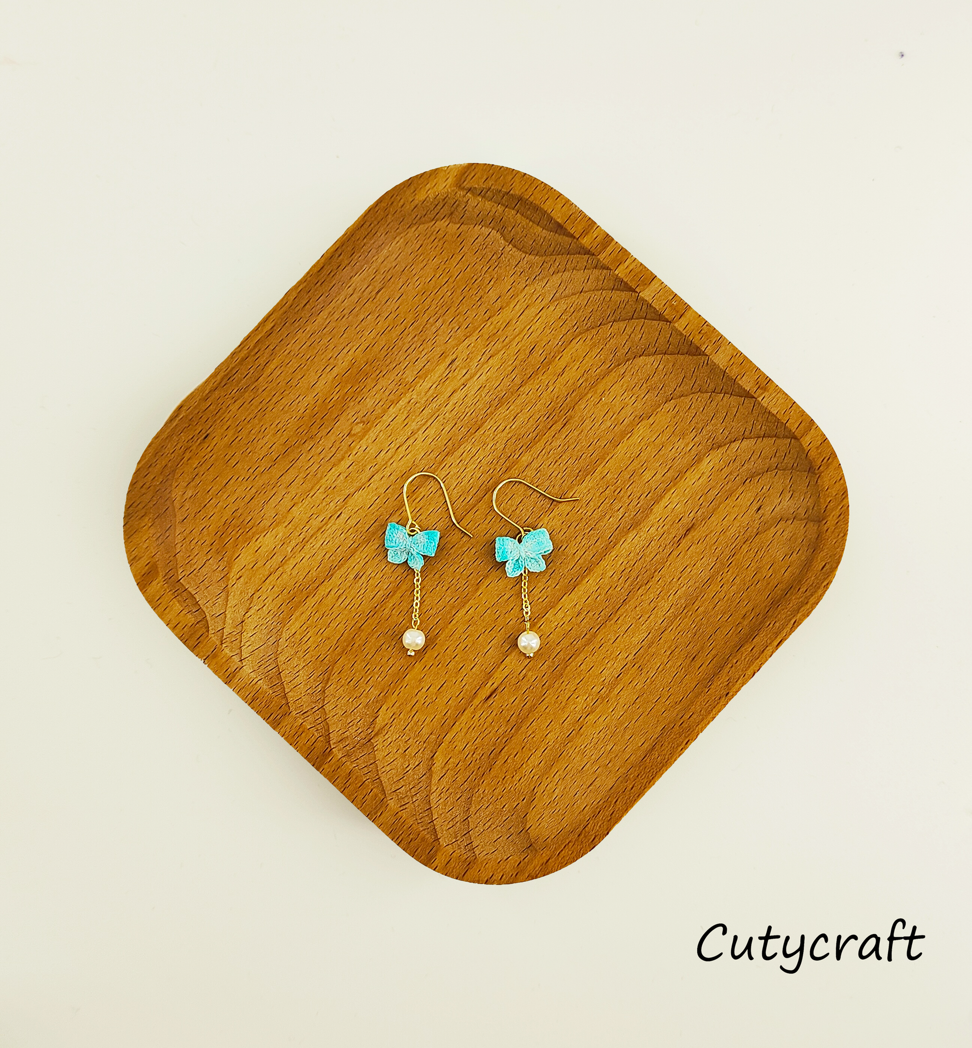 Blue Butterfly Bow -handmade micro hook Earrings-holidaygift-Goodlooking-cutycraft