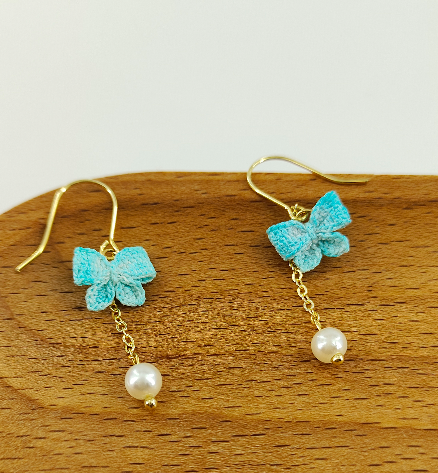 Blue Butterfly Bow -handmade micro hook Earrings-holidaygift-Goodlooking-cutycraft