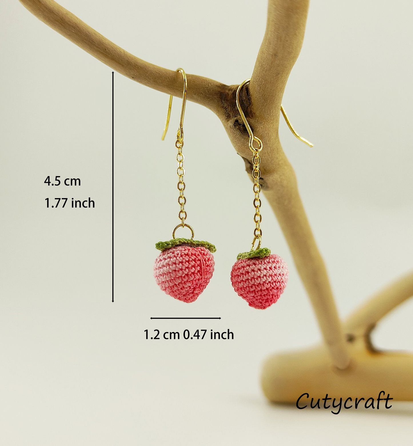 Pink Peach Blossom Earrings