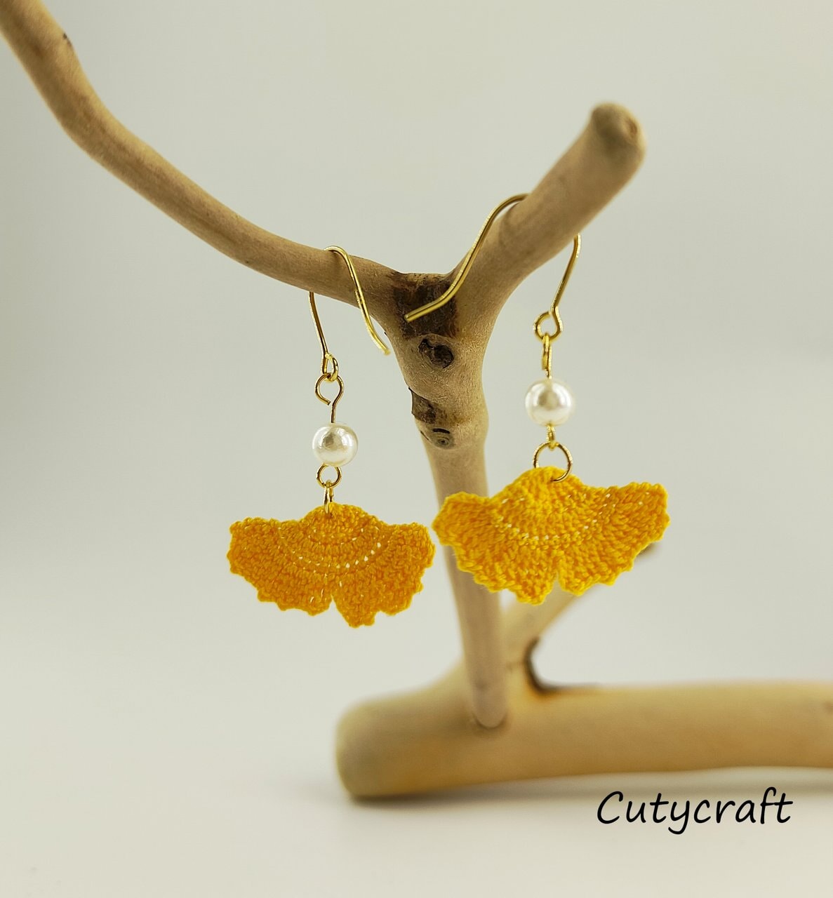 Radiant Ginkgo Leaf Earrings