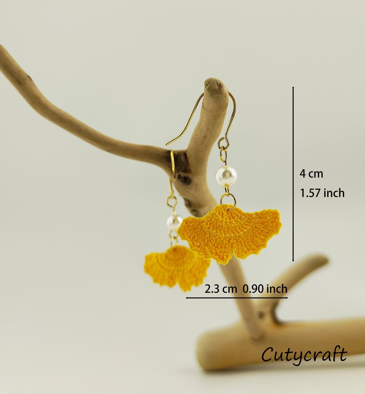 Radiant Ginkgo Leaf Earrings