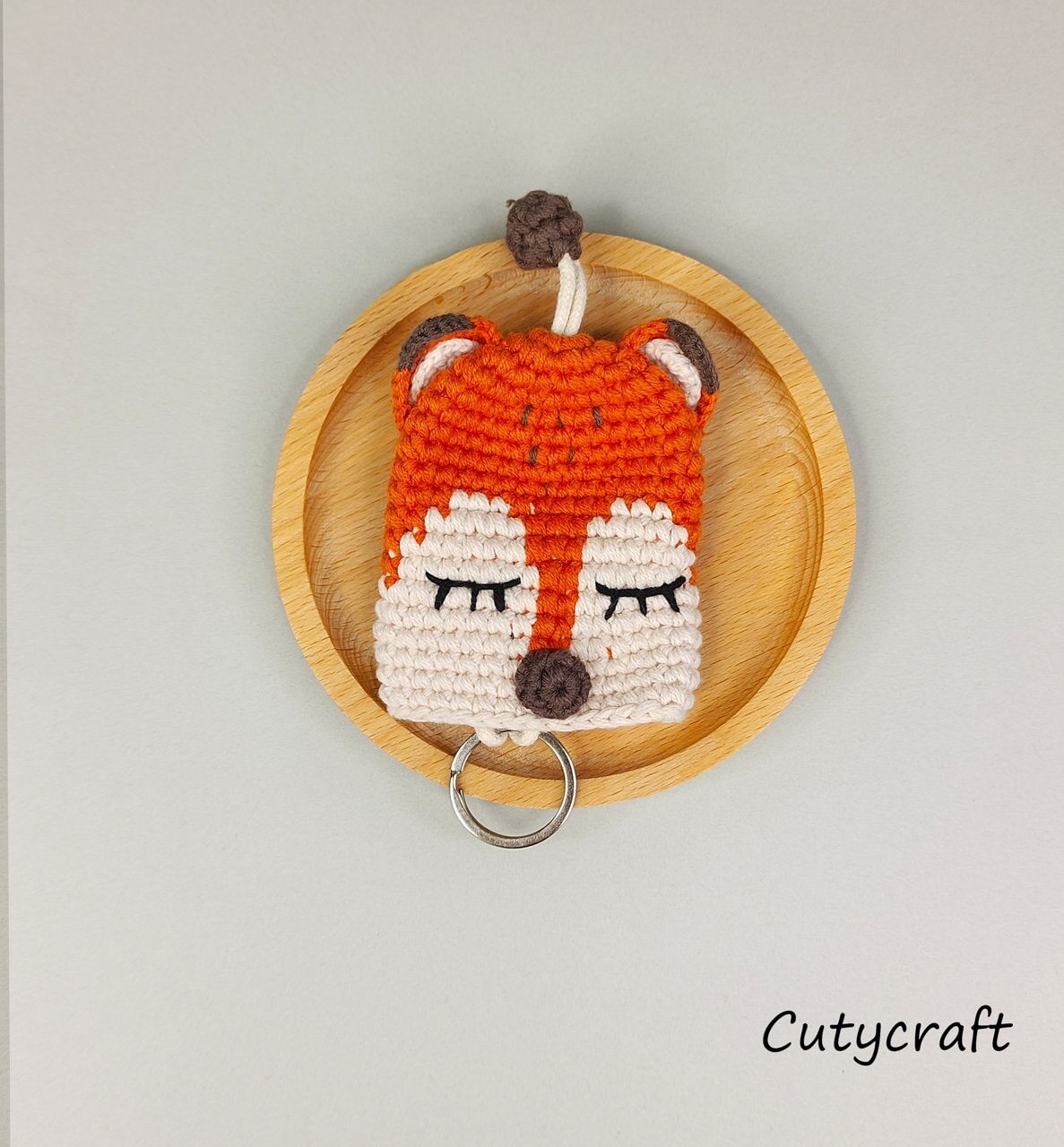 Orange Fox Keychain