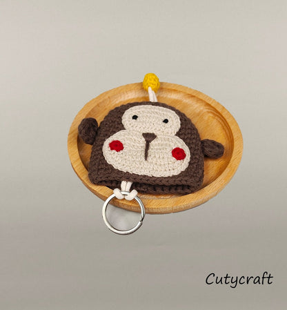 Coffee Monkey Keychain