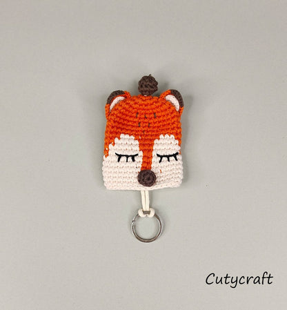 Orange Fox Keychain