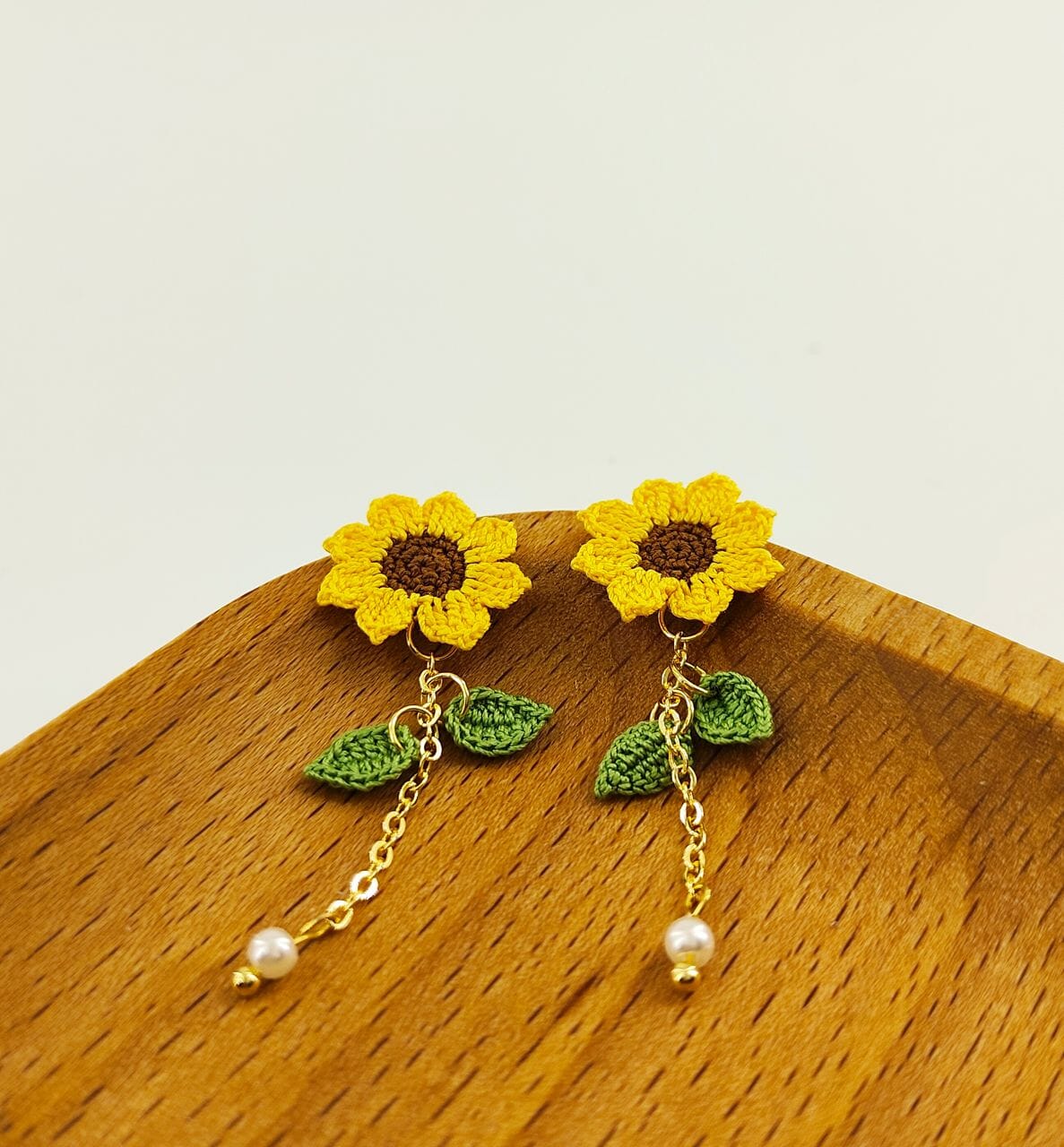 Sunflower-handmade micro hook Earrings-holidaygift-Goodlooking-cutycraft