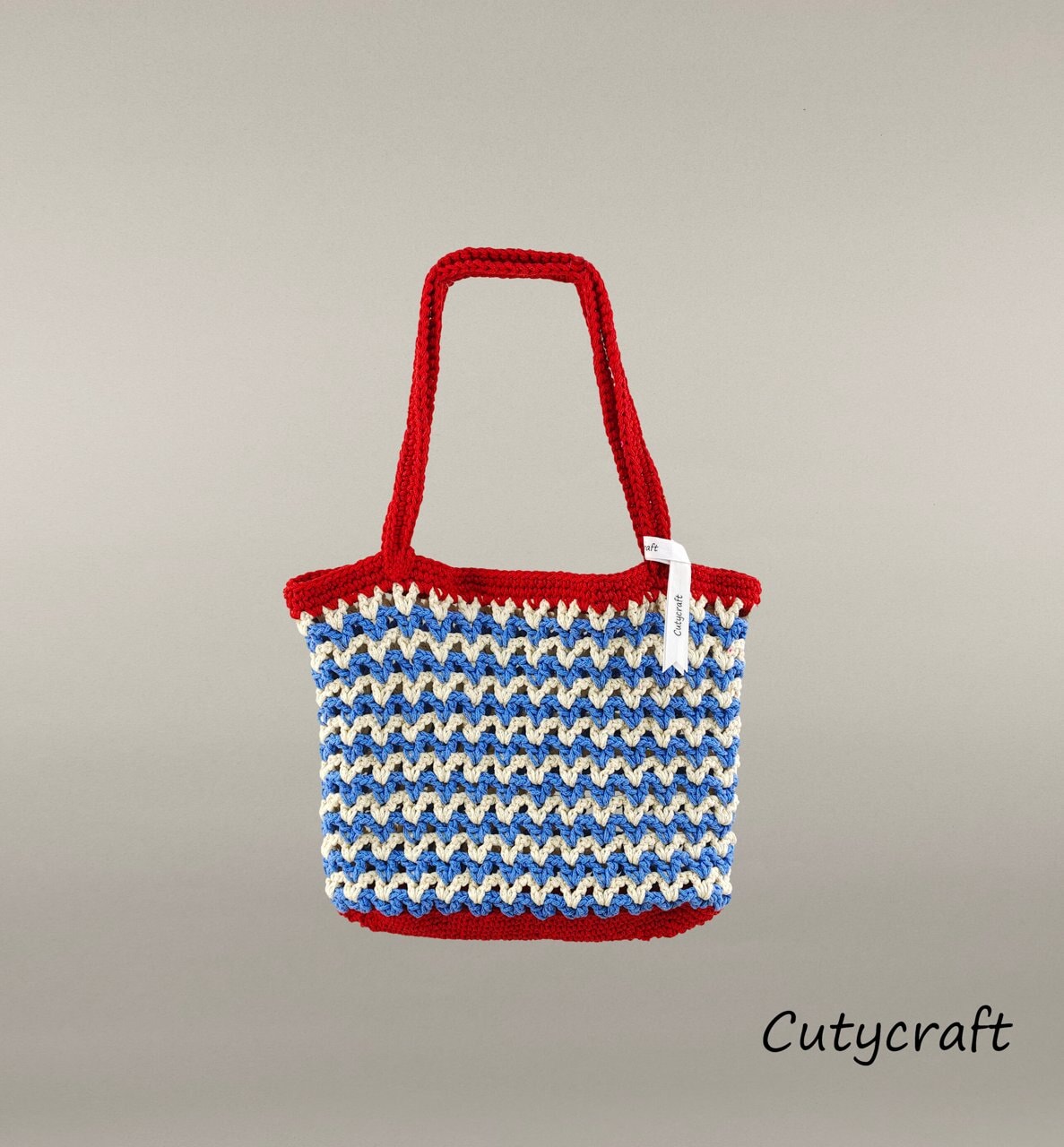 Vibrant Crochet Chic handmade bag cutycraft Fashion Stripe Trio Finished Product 