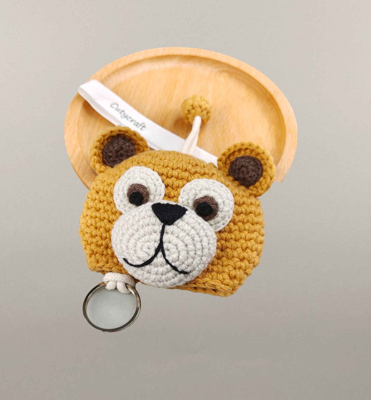 Brown Bear Keychain cutycraft Brown 