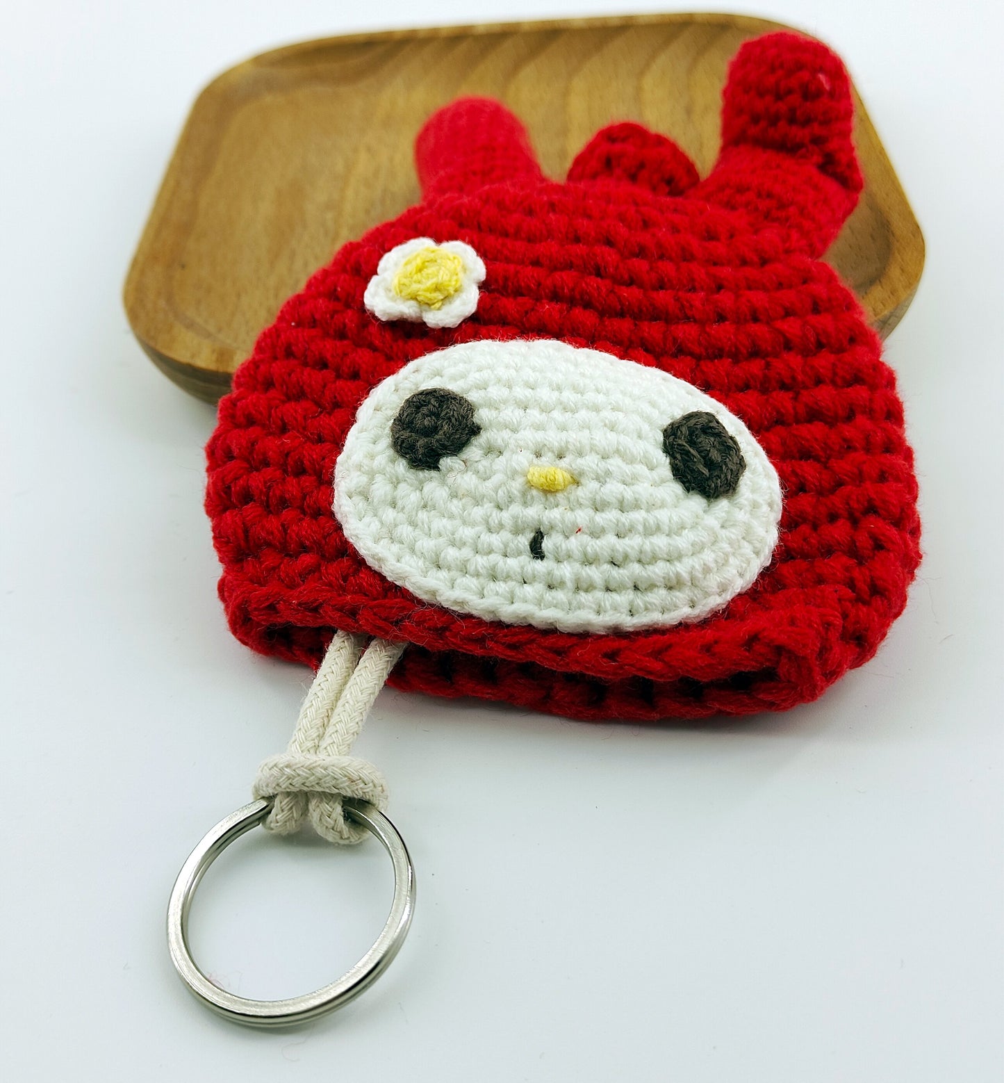 Red Bunny Keychain cutycraft 